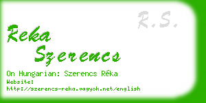 reka szerencs business card